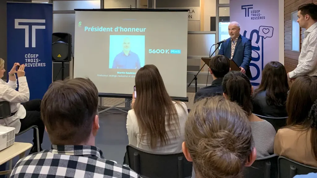 Gala publicitaire 2023 - CÉGEP de Trois-Rivières - Allocution de Martin Saulnier, président d’honneur, lors de la conférence de presse